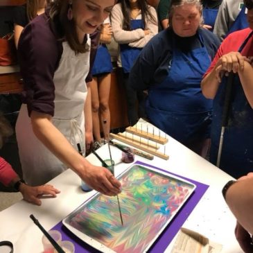 Marbling Demo at The Homeless Alliance